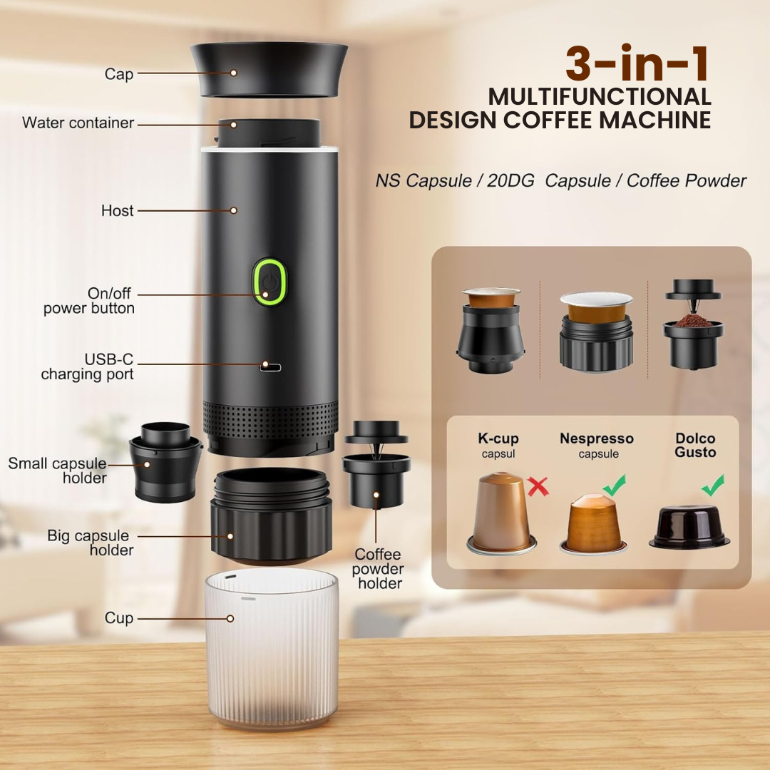 3-in-1 Portable Coffee Maker