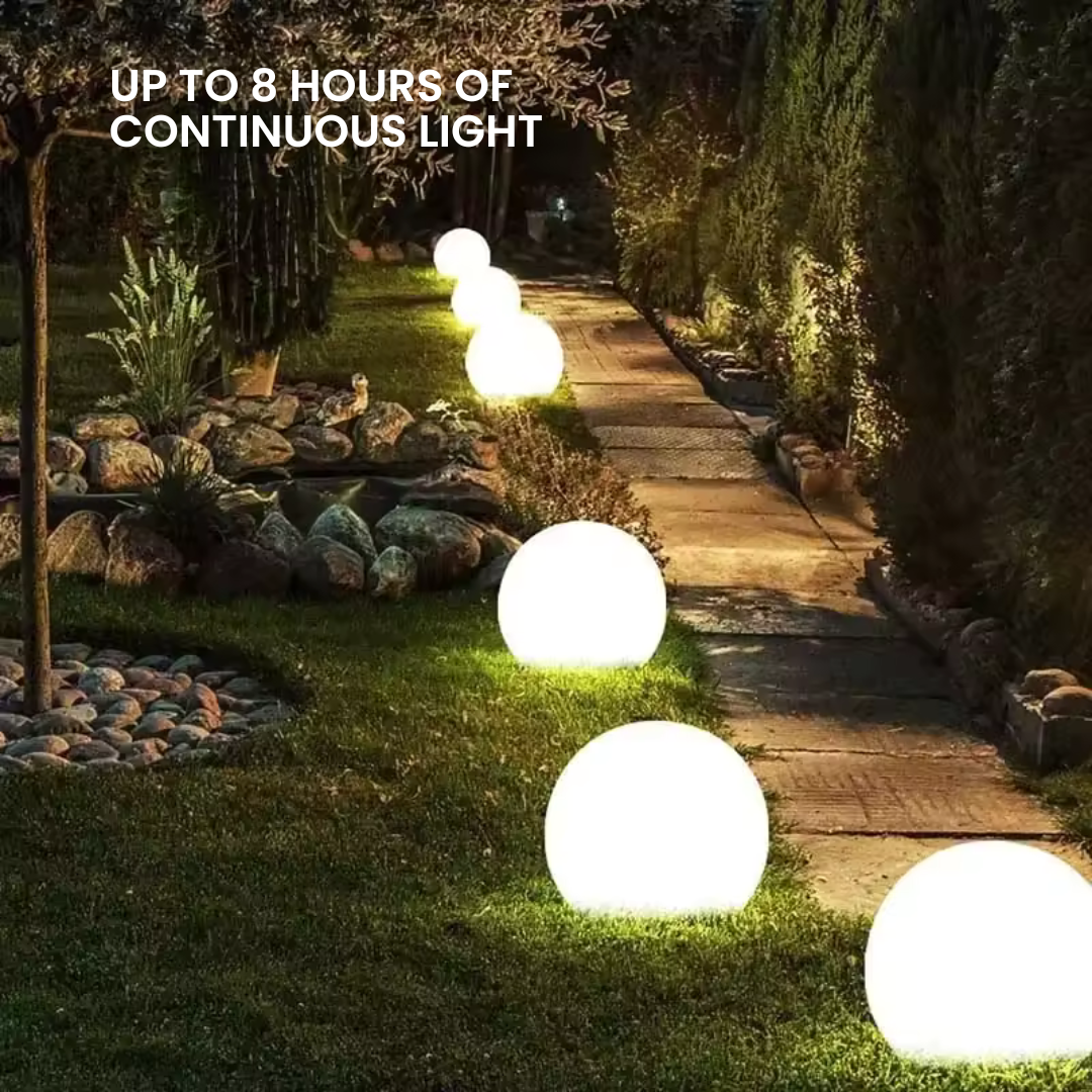 RGB Solar LED Sphere Lamp – Rechargeable & Waterproof
